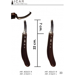 ICAR Nóż do kopyt Fixed Blade kroplowa LEWY