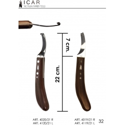ICAR Nóż do kopyt Fixed Blade prosty PRAWY