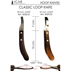 ICAR Nóż do kopyt LOOP 37mm (pętelkowy)
